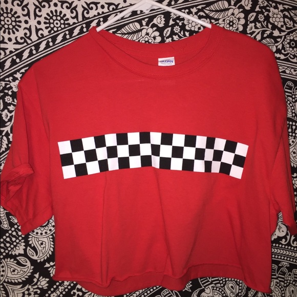 Rue21 Tops - Red checkered crop top
